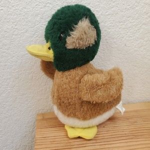VTG Graphics International Duck Soft Furry Stuffed Animal 10" Mallard 1983 Cute
